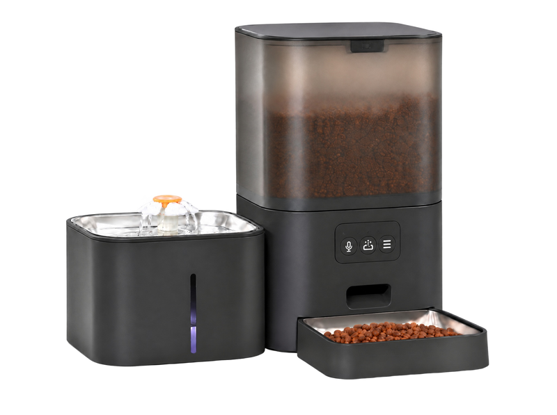 Distributeur de croquettes et fontaine Duo-F