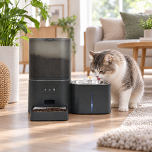 Duo-F — Distributeur de croquettes automatique et fontaine 6 L + 2,5 L