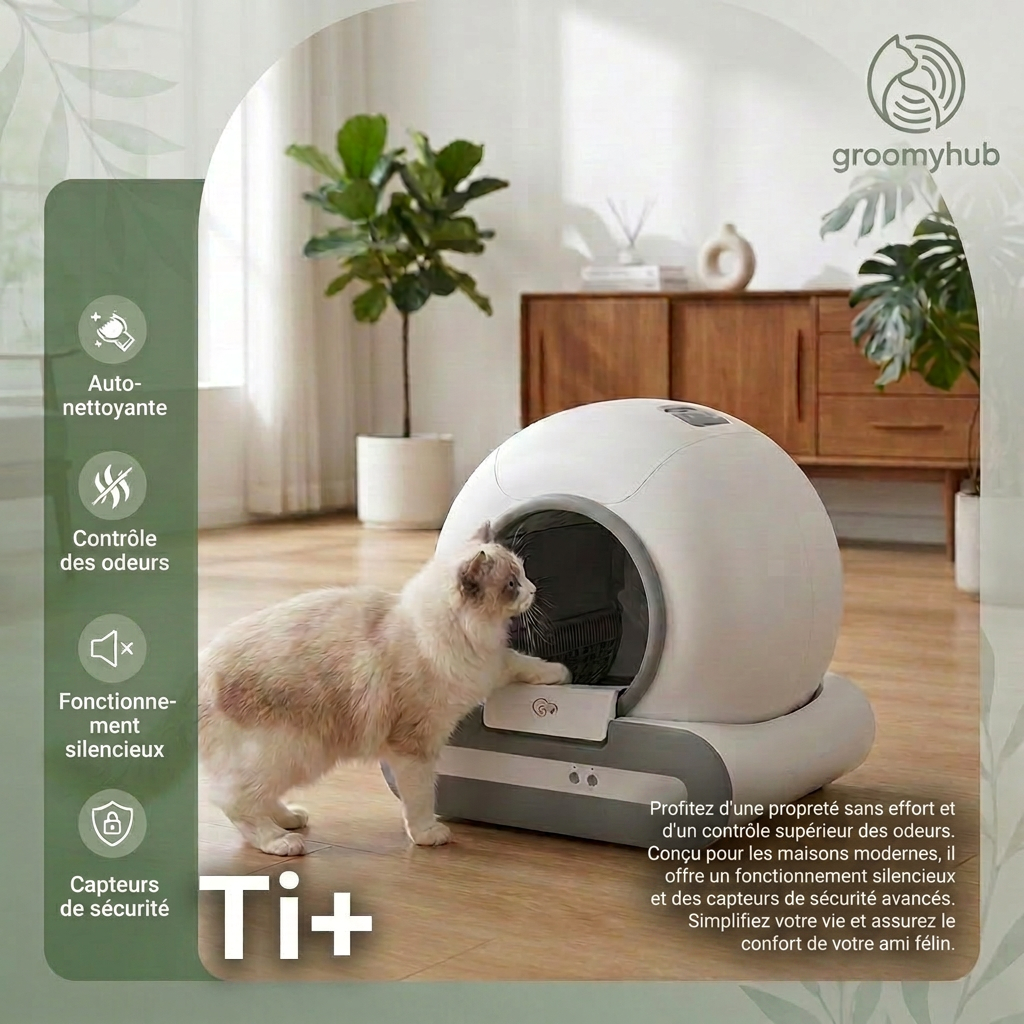 Litière électrique autonettoyante Ti+ (2026 Upgrade)